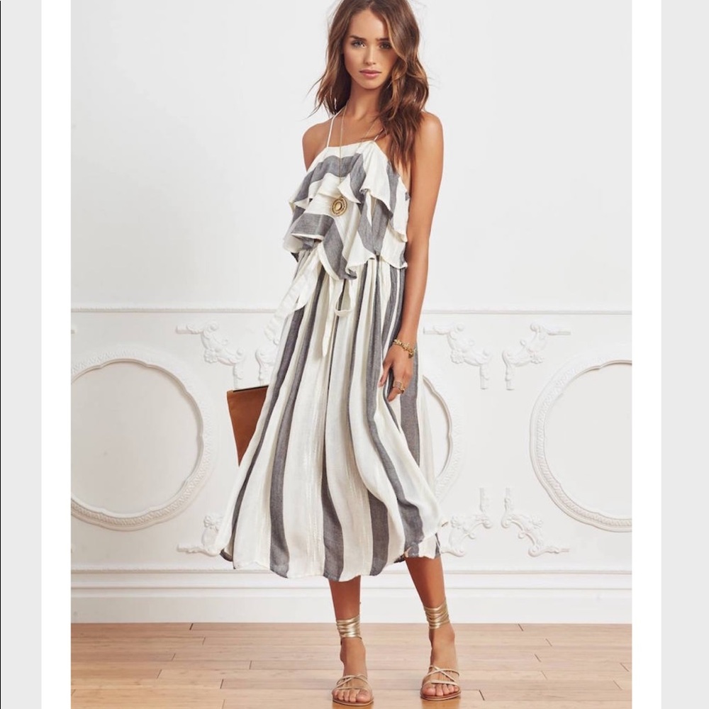 Lily Stripe Set in Ivory & Black Combo